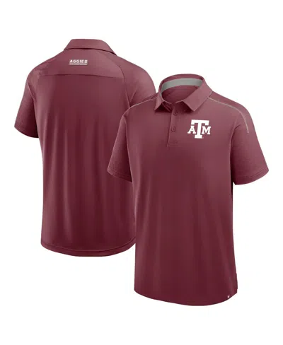 Fanatics Men's Maroon Texas A&m Aggies Take The Lead Defender Raglan Polo Shirt In Burgundy