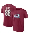 Fanatics Men's Martin Necas Burgundy Colorado Avalanche Authentic Stack Name Number T-shirt In Red