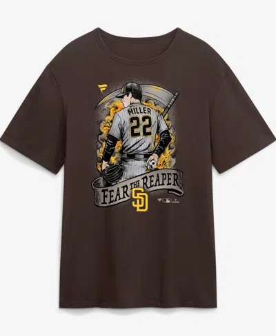 Fanatics Men's Mason Miller Brown San Diego Padres Fear The Reaper T-shirt