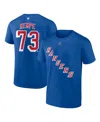 Fanatics Men's Matt Rempe Blue New York Rangers Authentic Stack Name Number T-shirt In Blue