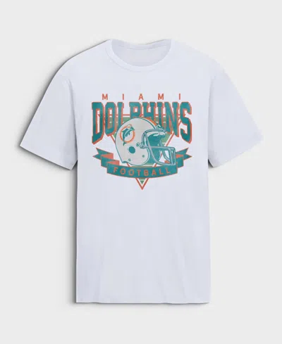 Fanatics Men's Miami Dolphins Old Fashion Rushing Graphic T-shirt In White