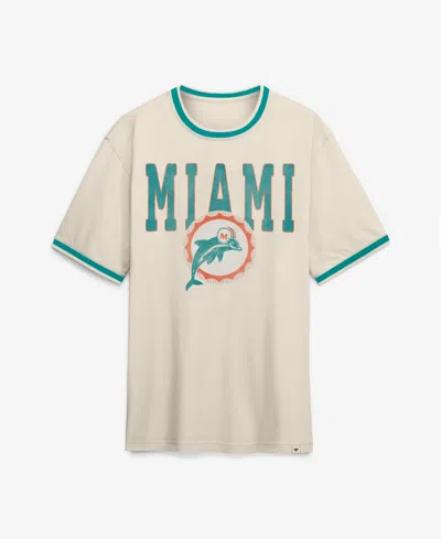 Fanatics Men's Miami Dolphins Time Honored Tradition Ringer Retro T-shirt In Neutral