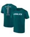 Fanatics Men's Midnight Green Philadelphia Eagles Big Tall Number One Dad T-shirt In Green