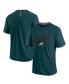 Fanatics Men's Midnight Green Philadelphia Eagles Defender Fade Slant T-shirt In Green