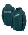 Fanatics Men's Midnight Green Philadelphia Eagles Elements Blaze Tri-blend Long Sleeve Hoodie T-shirt In Green