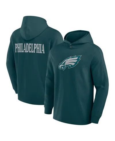 Fanatics Men's Midnight Green Philadelphia Eagles Elements Blaze Tri-blend Long Sleeve Hoodie T-shirt