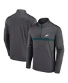 Fanatics Men's Midnight Green Philadelphia Eagles Head-to-head Quarter-zip Top In Midnight Green
