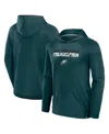Fanatics Men's Midnight Green Philadelphia Eagles Transitional Defender Hoodie Long Sleeve T-shirt In Green