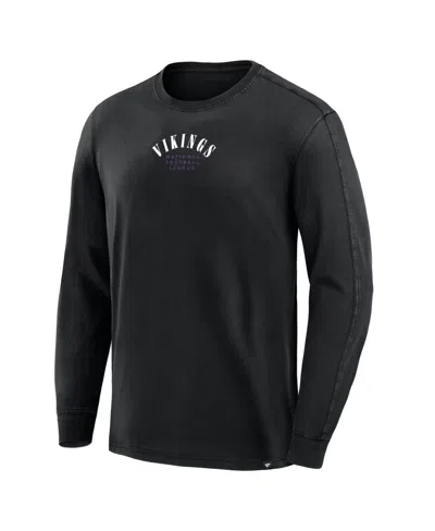Fanatics Men's Minnesota Vikings Fullback Drive Relaxed Fit Long-sleeve T-shirt In Black