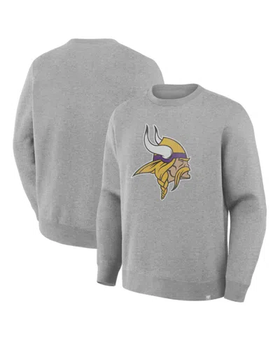 Fanatics Men's Minnesota Vikings Legacy Relaxed-fit Distressed Crewneck Sweatshirt In Gray