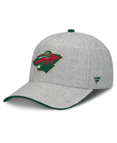 Fanatics Men's Minnesota Wild A-frame Adjustable Baseball Cap In Heather Gray