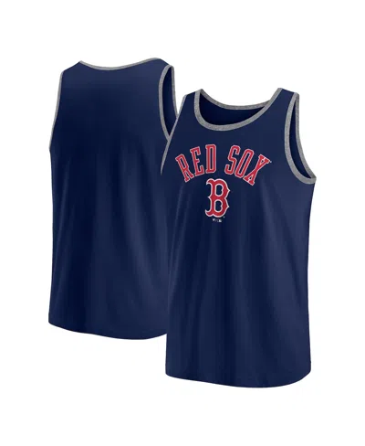 Fanatics Men's Navy Boston Red Sox Bet Tank Top In Navy,heather Gray