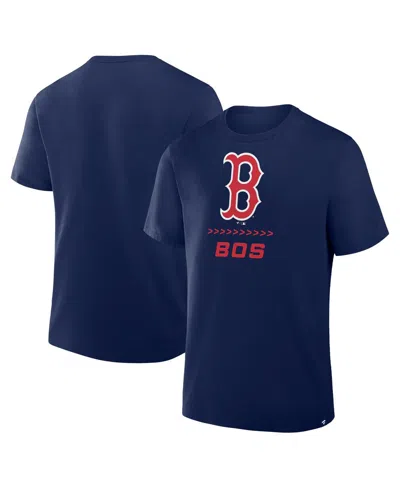 Fanatics Men's Navy Boston Red Sox Clubhouse Legacy Side Swipe T-shirt In Blue