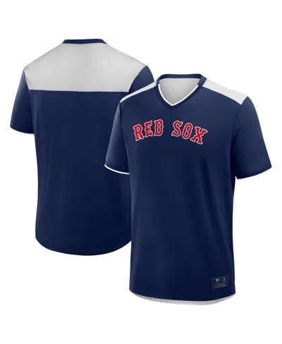 Fanatics Men's Navy Boston Red Sox Walk Off V-neck T-shirt In Blue