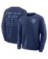 Fanatics Men's Navy Chicago Bears Deep Route Pullover Sweatshirt In Blue