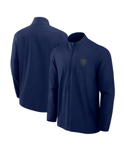 Fanatics Men's Navy Chicago Bears Front Office Woven Full-zip Jacket