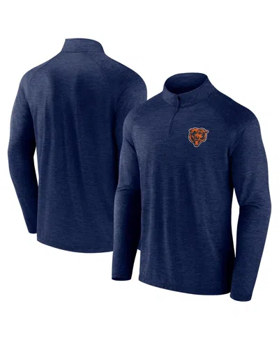 Fanatics Men's Navy Chicago Bears Head-to-head Raglan Quarter-zip Jacket In Blue