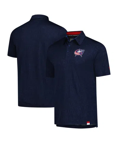Fanatics Men's Navy Columbus Blue Jackets Authentic Pro Jacquard Polo Shirt