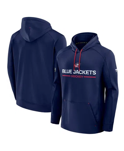 Fanatics Men's Navy Columbus Blue Jackets Authentic Pro Rink Hoodie