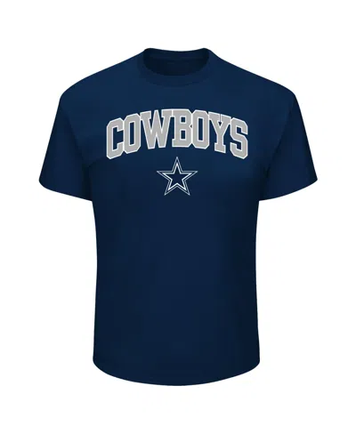 Fanatics Men's Navy Dallas Cowboys Big Tall Arch Logo T-shirt In Animal Print
