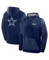 Fanatics Men's Navy Dallas Cowboys Checkdown Pass Full-zip Hoodie In Blue