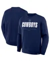 Fanatics Men's Navy Dallas Cowboys Direct Handoff Legacy Pullover Sweatshirt In Blue