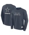 Fanatics Men's Navy Dallas Cowboys Elements Future Ground Lettering Pullover Sweatshirt In Blue