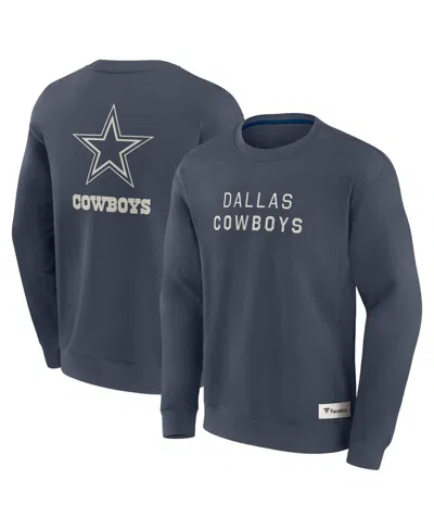 Fanatics Men's Navy Dallas Cowboys Elements Future Ground Lettering Pullover Sweatshirt In Blue