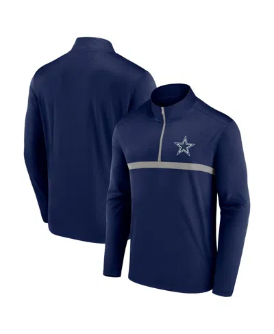Fanatics Men's Navy Dallas Cowboys Head-to-head Quarter-zip Sweatshirt