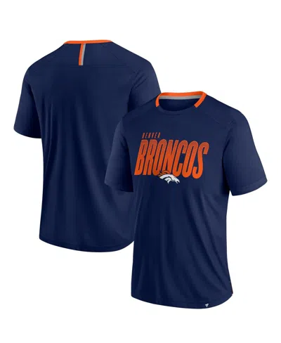 Fanatics Men's Navy Denver Broncos Defender Fade Slant T-shirt