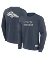 Fanatics Men's Navy Denver Broncos Elements Future Ground Lettering Pullover Sweatshirt In Gray