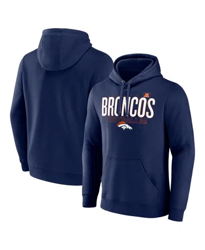 Fanatics Men's Navy Denver Broncos Pylon Outline Pullover Hoodie