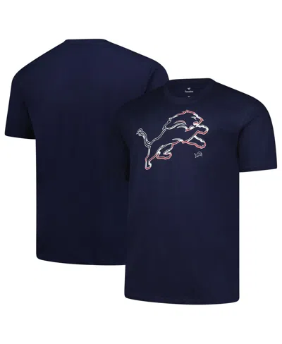 Fanatics Men's Navy Detroit Lions Big Tall Americana T-shirt In Blue