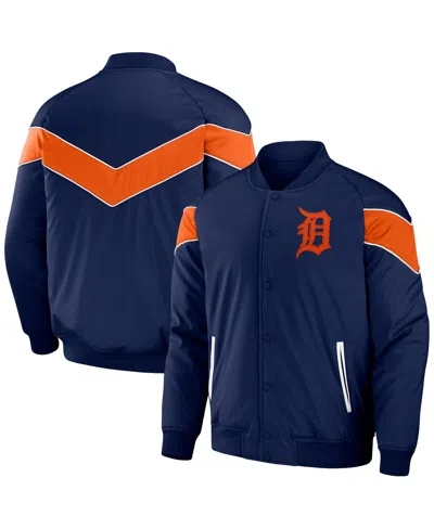 Fanatics Men's Navy Detroit Tigers Baseball Raglan Full-snap Jacket