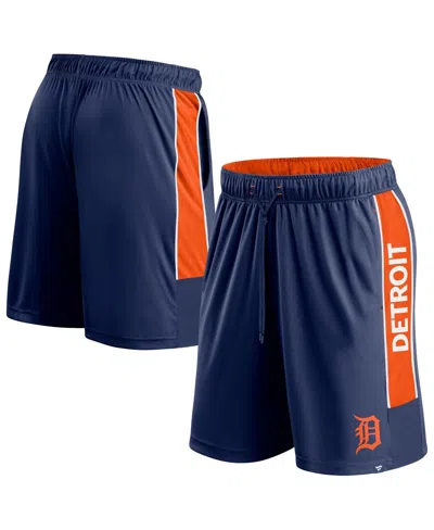 Fanatics Men's Detroit Tigers Win The Match Defender Shorts In Navy,orange