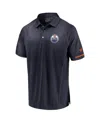 Fanatics Men's Navy Edmonton Oilers Authentic Pro Rink Side Polo Shirt In Navy
