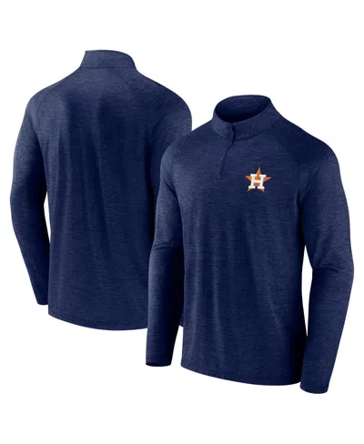 Fanatics Men's Navy Houston Astros Head-to-head Raglan Quarter-zip Jacket In Blue