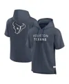 Fanatics Men's Navy Houston Texans Elements Future Ground Lettering Short Sleeve Pullover Hoodie In Blue