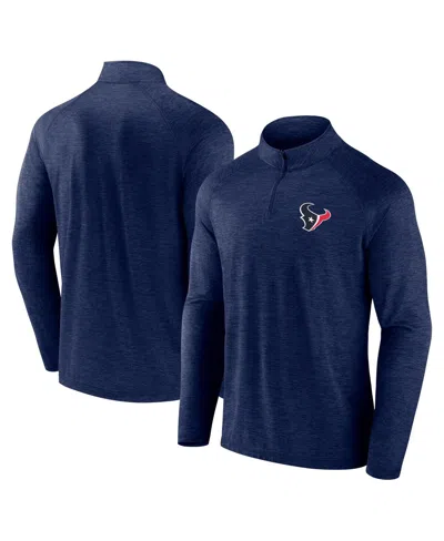 Fanatics Men's Navy Houston Texans Head-to-head Raglan Quarter-zip Jacket In Blue