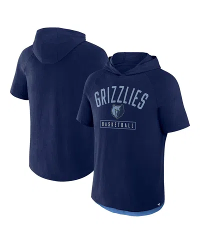 Fanatics Men's Navy Memphis Grizzlies Pass Legend Raglan Hoodie T-shirt In Blue