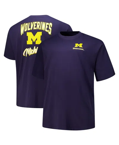 Fanatics Men's Navy Michigan Wolverines Big Tall Helmet T-shirt