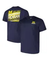 Fanatics Men's Navy Michigan Wolverines Big Tall Ideal Faded T-shirt In Blue