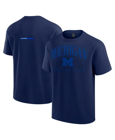 Fanatics Men's Navy Michigan Wolverines Flex Tri-blend T-shirt In Blue