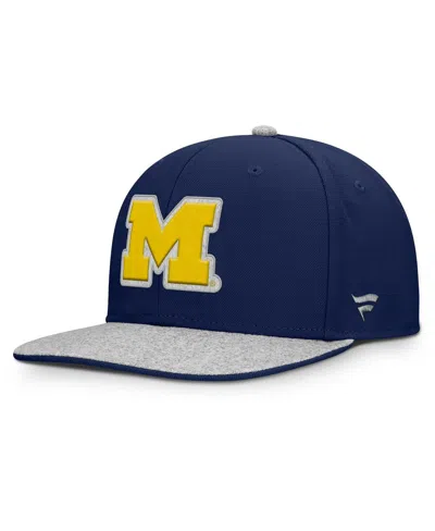 Fanatics Men's Navy Michigan Wolverines Loden Snapback Hat In Multi
