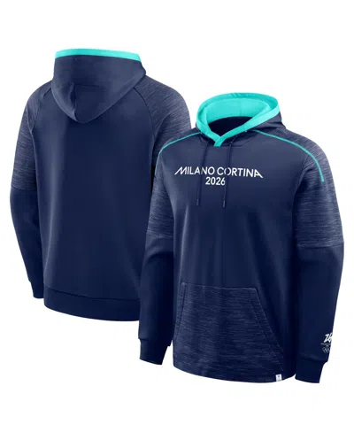 Fanatics Men's Navy Milano Cortina 2026 Winter Olympics Agility Defender Pullover Hoodie In Blue