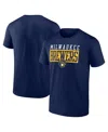 Fanatics Men's Navy Milwaukee Brewers Hard To Beat T-shirt In Navy