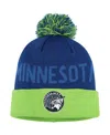 Fanatics Men's Navy Minnesota Lynx Primary Logo Cuffed Beanie With Pom Hat In Blue