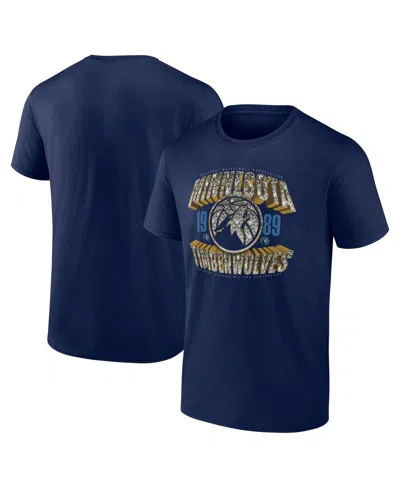 Fanatics Men's Navy Minnesota Timberwolves Quick Strides T-shirt In Blue