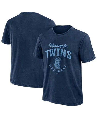 Fanatics Men's Navy Minnesota Twins Cooperstown Collection Washed T-shirt