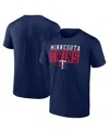 Fanatics Men's Navy Minnesota Twins Hard To Beat T-shirt In Navy